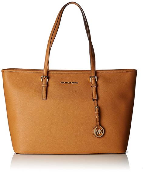 michael michael kors jet set leather tote bag|Michael Kors bag with airplanes.